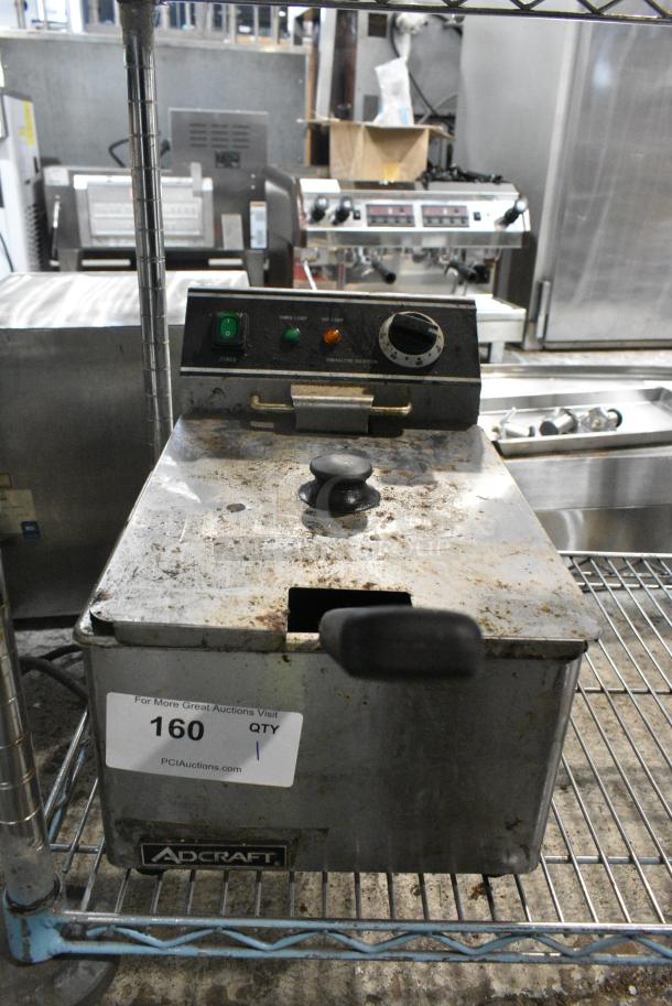 Adcraft DI-6L Metal Countertop Electric Powered Deep Fat Fryer w/ Metal Fry Basket and Lid. 120 Volts, 1 Phase. - Image 1 of 8