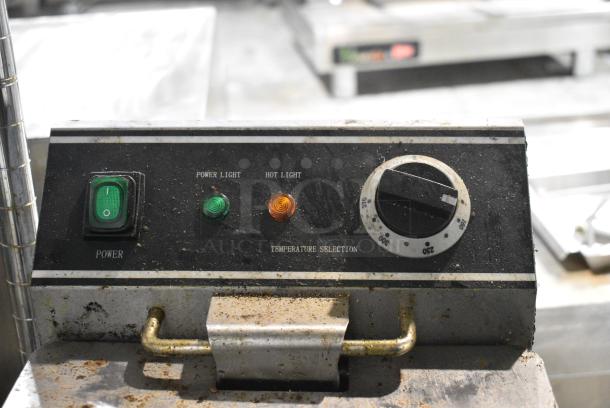 Adcraft DI-6L Metal Countertop Electric Powered Deep Fat Fryer w/ Metal Fry Basket and Lid. 120 Volts, 1 Phase. - Image 3 of 8