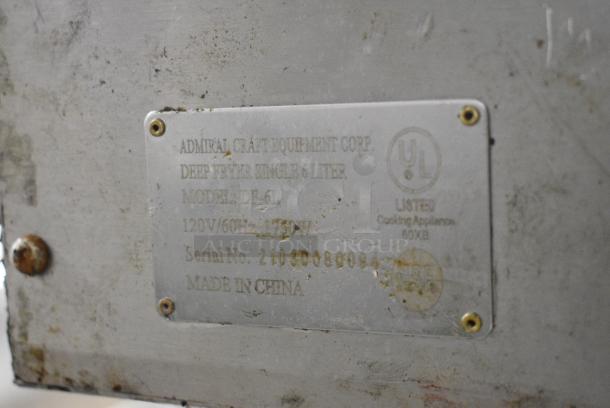 Adcraft DI-6L Metal Countertop Electric Powered Deep Fat Fryer w/ Metal Fry Basket and Lid. 120 Volts, 1 Phase. - Image 8 of 8