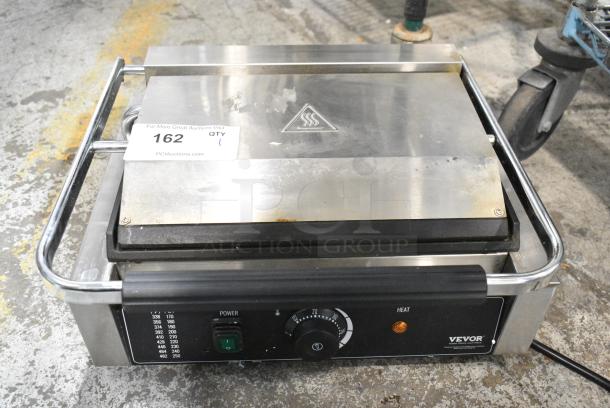 Vevor HT-812 Stainless Steel Commercial Countertop Panini Press. 120 Volts, 1 Phase. Tested and Does Not Power On - Image 1 of 8
