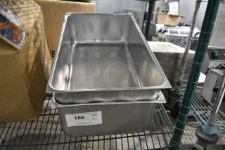 2 Stainless Steel Drop In Bins. 2 Times Your Bid!