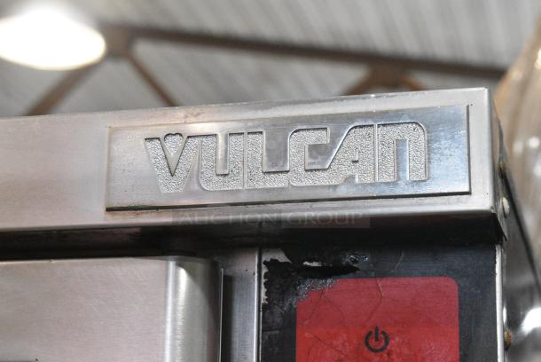 2 Vulcan VC4GD-11D150K Stainless Steel Commercial Natural Gas Powered Full Size Convection Oven w/ View Through Doors, Metal Oven Racks and Thermostatic Controls on Commercial Casters. 2 Times Your Bid! - Image 3 of 9