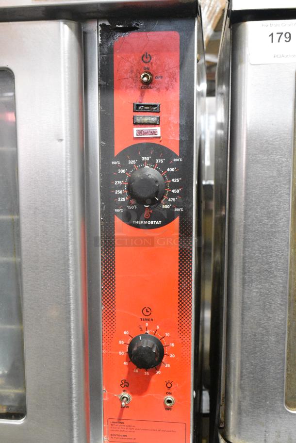 2 Vulcan VC4GD-11D150K Stainless Steel Commercial Natural Gas Powered Full Size Convection Oven w/ View Through Doors, Metal Oven Racks and Thermostatic Controls on Commercial Casters. 2 Times Your Bid! - Image 4 of 9