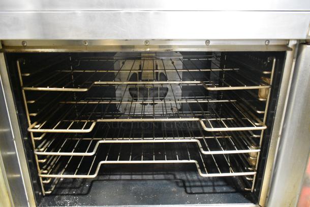 2 Vulcan VC4GD-11D150K Stainless Steel Commercial Natural Gas Powered Full Size Convection Oven w/ View Through Doors, Metal Oven Racks and Thermostatic Controls on Commercial Casters. 2 Times Your Bid! - Image 7 of 9