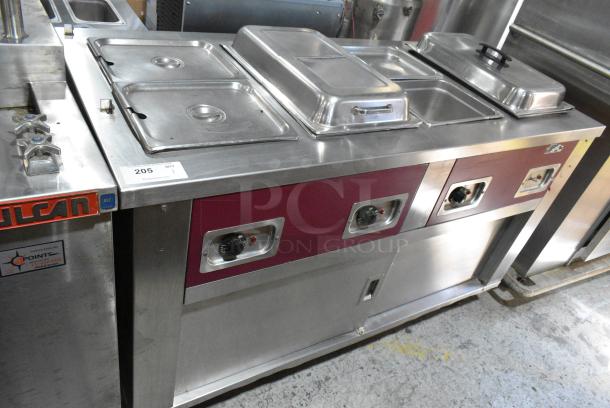 Seco Products 4HF Stainless Steel Commercial Electric Powered 4 Bay Steam Table on Commercial Casters. 120/208 Volts. 1 Phase. - Image 1 of 10