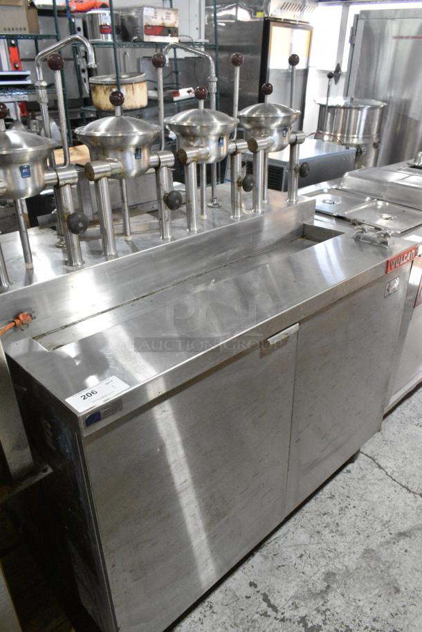 Vulcan VOB-4148G Stainless Steel Commercial Floor Style Propane Gas Powered 4 Kettle Tilting Kettle Stand. - Image 4 of 9