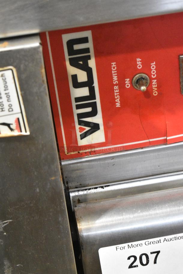 Vulcan Stainless Steel Commercial Propane Gas Powered Full Size Convection Oven w/ Solid Doors, Metal Oven Racks and Thermostatic Controls. - Image 3 of 7