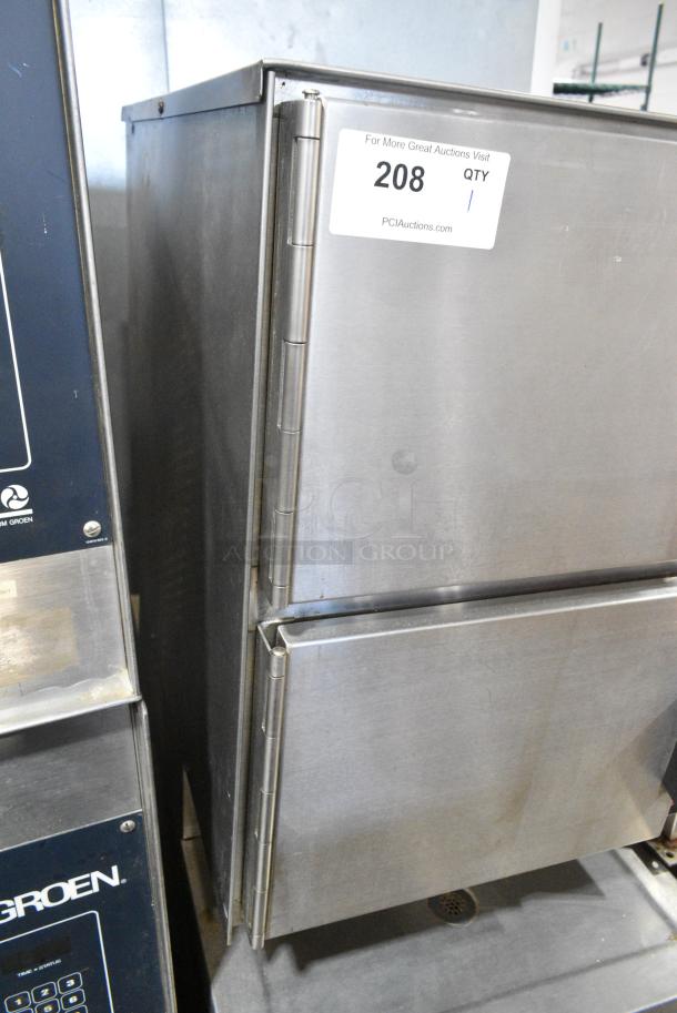 Groen HyPer Steam Stainless Steel Commercial Floor Style Natural Gas Powered 2 Deck Steam Cabinet. - Image 11 of 13