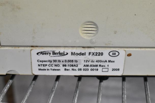 Avery Berkel FX220 Countertop Food Portioning Scale. - Image 7 of 7