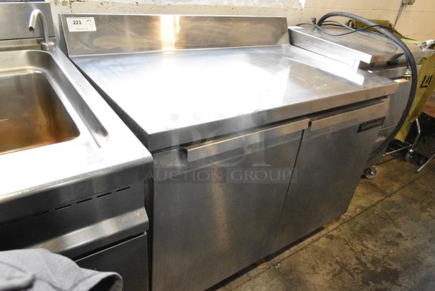 Continental SW48-BS Stainless Steel Commercial 2 Door Work Top Cooler on Commercial Casters. 115 Volts, 1 Phase. Tested and Working! - Image 1 of 8