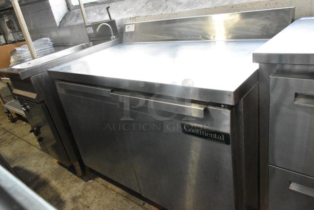 Continental SW48-BS Stainless Steel Commercial 2 Door Work Top Cooler on Commercial Casters. 115 Volts, 1 Phase. Tested and Working! - Image 2 of 8