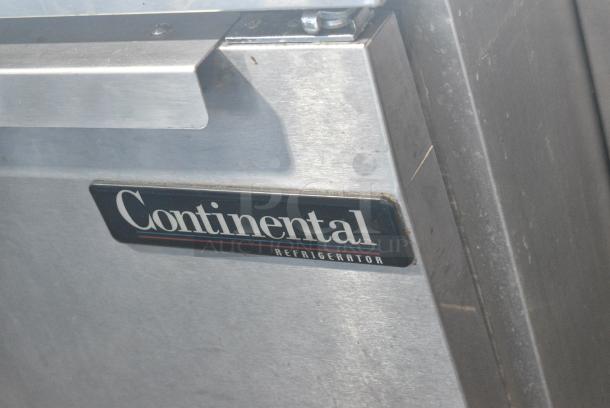 Continental SW48-BS Stainless Steel Commercial 2 Door Work Top Cooler on Commercial Casters. 115 Volts, 1 Phase. Tested and Working! - Image 3 of 8