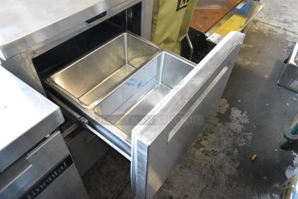 Infinity IBLRR-1-2-SSD-AS-ST-CL-M Stainless Steel Commercial 2 Drawer Cooler. 115 Volts, 1 Phase. Tested and Powers On But Does Not Get Cold - Image 3 of 6