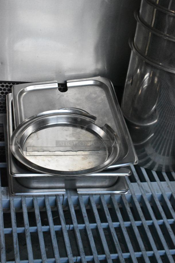 ALL ONE MONEY! Two Tier Lot of Various Items Including Stainless Steel Drop In Bins and Cylindrical Bins. - Image 3 of 6