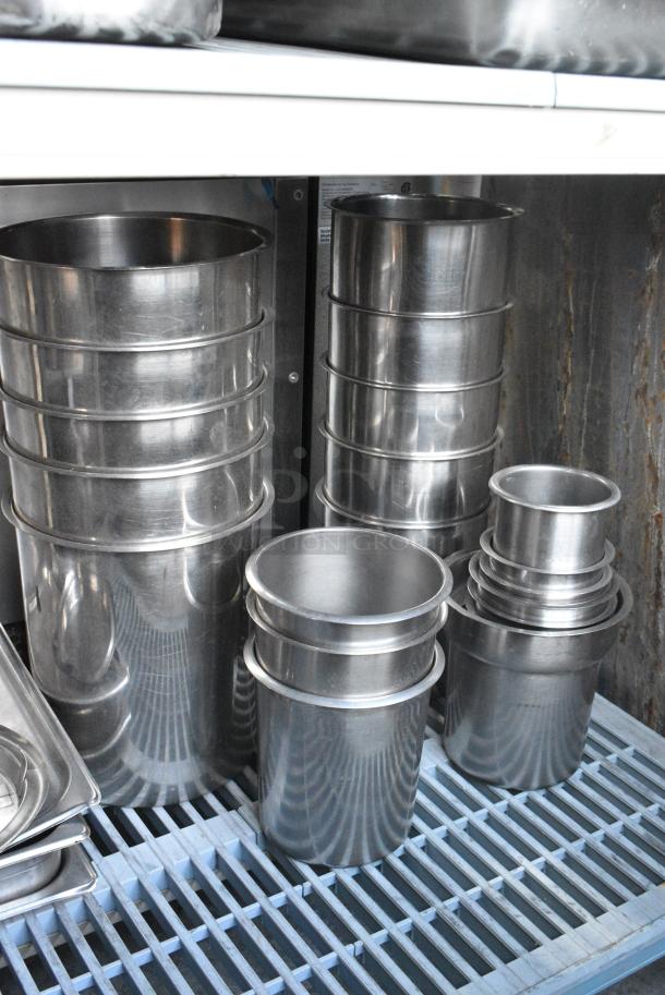ALL ONE MONEY! Two Tier Lot of Various Items Including Stainless Steel Drop In Bins and Cylindrical Bins. - Image 4 of 6