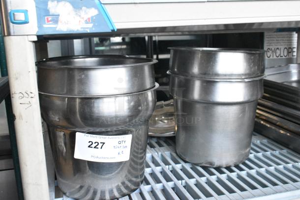ALL ONE MONEY! Two Tier Lot of Various Items Including Stainless Steel Drop In Bins and Cylindrical Bins. - Image 5 of 6