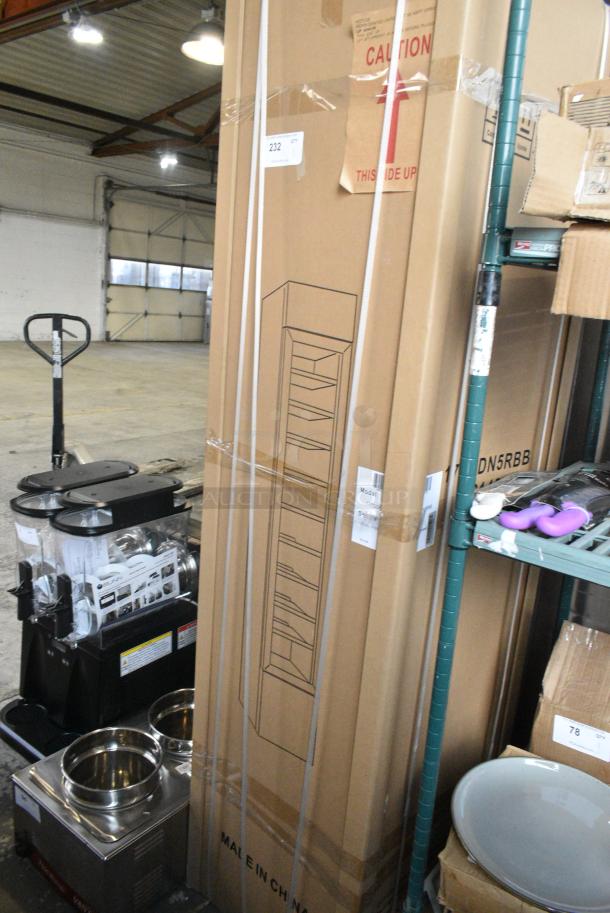 BRAND NEW IN BOX! Galaxy 177GDN5RBB Metal Commercial Single Door Reach In Cooler Merchandiser with Red, White, and Blue LED Lighting. 110-120 Volts, 1 Phase. - Image 2 of 3