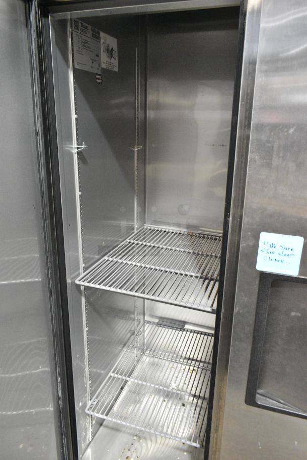 2017 True T-35 Stainless Steel Commercial 2 Door Reach In Cooler w/ Poly Coated Racks. 115 Volts, 1 Phase. Tested and Working! - Image 5 of 6