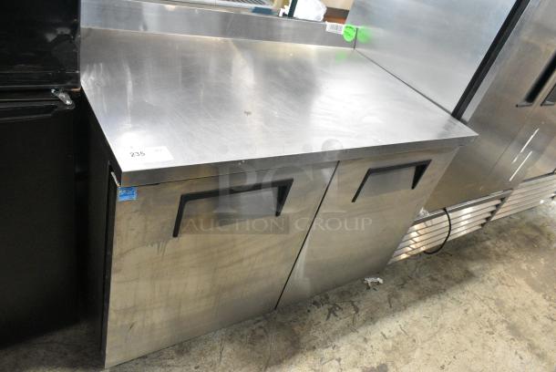 True TWT-48 Stainless Steel Commercial 2 Door Work Top Cooler. 115 Volts, 1 Phase. Tested and Working! - Image 1 of 6