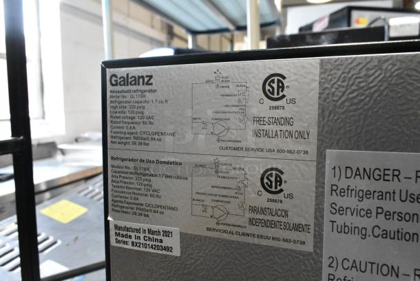 Galanz GL17BK Mini Cooler. 115 Volts, 1 Phase. Tested and Working! - Image 7 of 7
