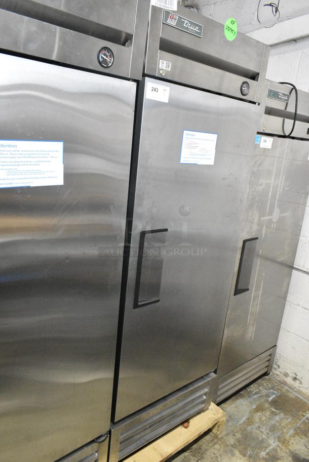 2016 True T-19F Stainless Steel Commercial Single Door Reach In Freezer w/ Poly Coated Racks. 115 Volts, 1 Phase. Tested and Working! - Image 1 of 4