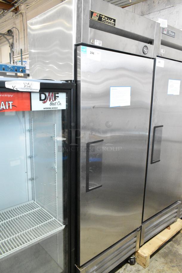 True T-19F Stainless Steel Commercial Single Door Reach In Freezer w/ Poly Coated Racks on Commercial Casters. 115 Volts, 1 Phase. Tested and Working! - Image 1 of 8