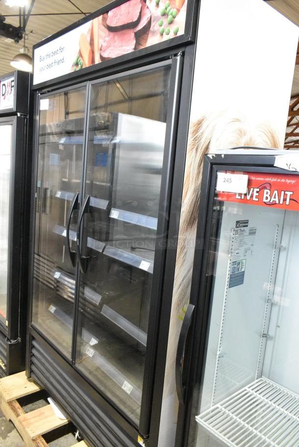 2021 True TVM-48SL-HC Metal Commercial 2 Door Reach In Cooler Merchandiser w/ Metal Shelves. 115 Volts, 1 Phase. Tested and Working! - Image 1 of 7