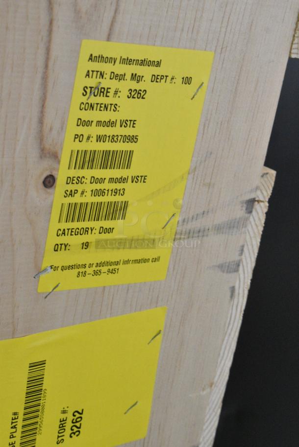 10 BRAND NEW IN CRATE!  VSTE 23-1/8"x60" Glass Doors. 10 Times Your Bid! - Image 4 of 5