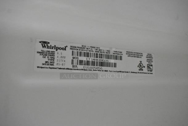 Whirlpool ET1MHKXMQ06 Cooler w/ Freezer. 115 Volts, 1 Phase. Tested and Powers On But Does Not Get Cold - Image 7 of 7