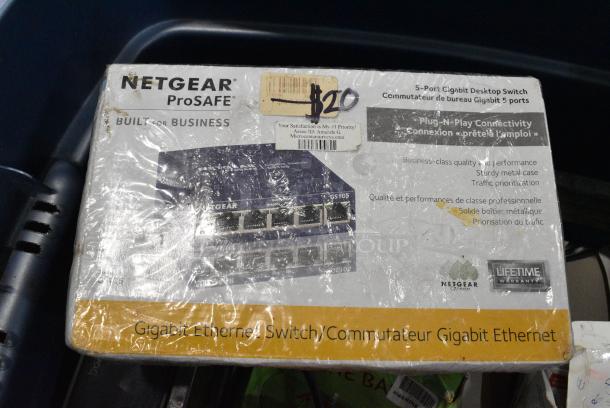 ALL ONE MONEY! Lot of Various Items Including Netgear ProSafe Desktop Switch, Meat Tenderizer, Case in Poly Bin, Monster Sound Reactive RGB, Comb, Tongue Depressors - Image 3 of 14