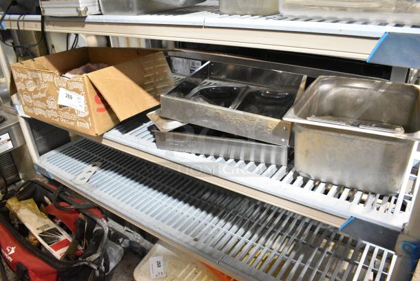 ALL ONE MONEY! Lot of Various Items Including Stainless Steel Bin, Glassware - Image 1 of 4