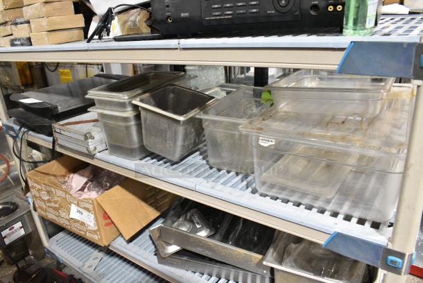 ALL ONE MONEY! Lot of Various Items Including Stainless Drop In Bins, Poly Bins and Electric Griddle. - Image 1 of 5