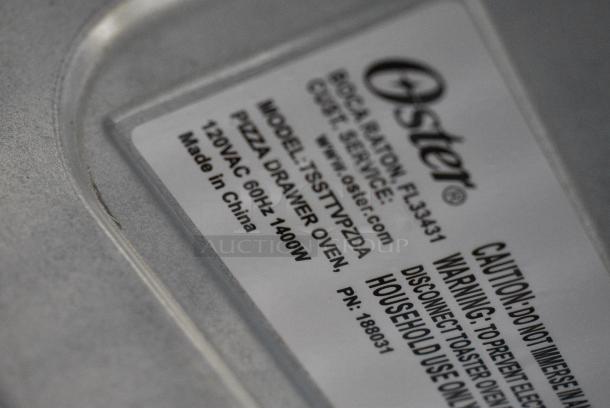 Oster TSSTTVPZDA Metal Countertop Pizza Drawer Oven. 120 Volts, 1 Phase. - Image 5 of 6