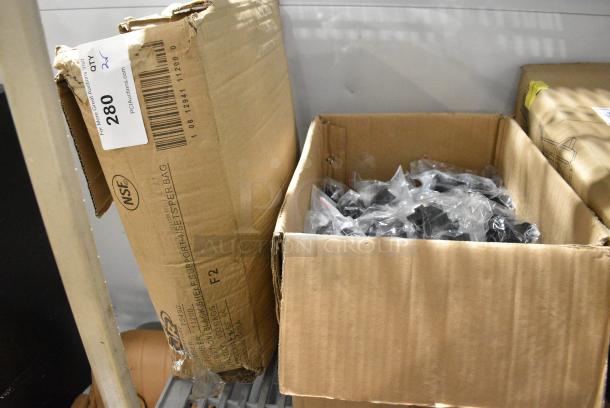 2 Boxes of BRAND NEW! Items Including Shelving Clips and Shelf Supports. 2 Times Your Bid! - Image 1 of 5