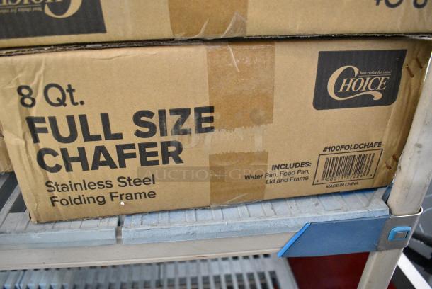 2 BRAND NEW IN BOX! Choice 100FOLDCHAFE Metal Chafer. 2 Times Your Bid! - Image 6 of 7
