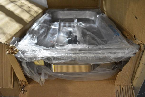 2 BRAND NEW IN BOX! Choice 100FOLDCHAFE Metal Chafer. 2 Times Your Bid! - Image 1 of 7