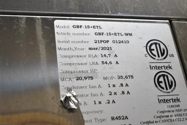 2021 Desmon GBF-15+ETL Stainless Steel Commercial Blast Chiller Shock Freezer w/ 4 Probes on Commercial Casters. 220 Volts, 3 Phase. - Image 9 of 9