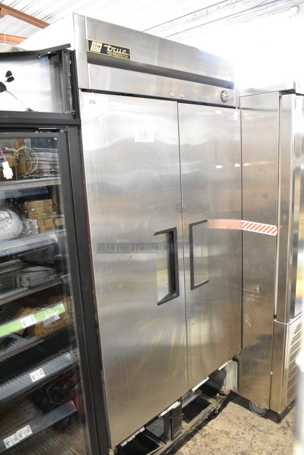 True T-35 Stainless Steel Commercial 2 Door Reach In Cooler on Commercial Casters. 115 Volts, 1 Phase. Tested and Working! - Image 2 of 8