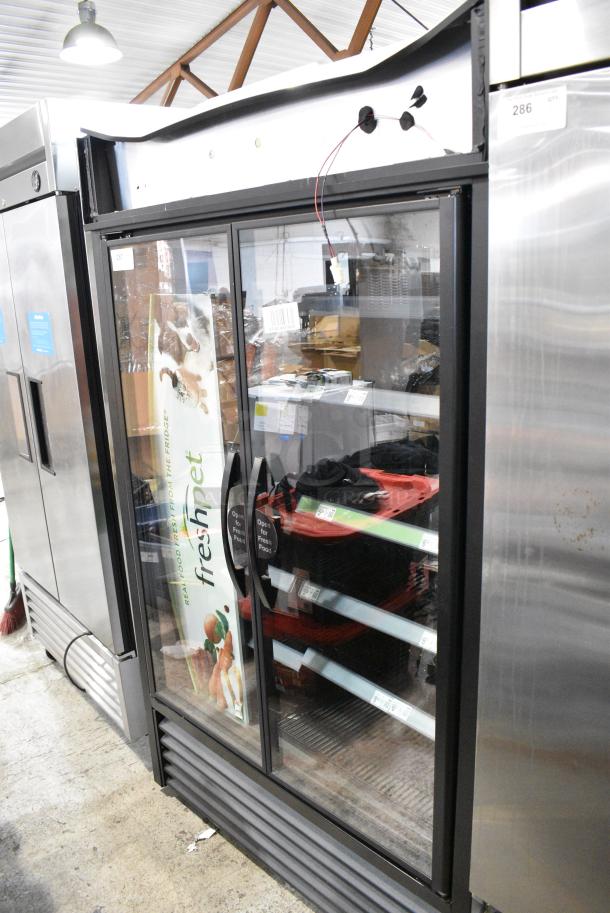 2021 True TVM-48SL-HC Metal Commercial 2 Door Reach In Cooler Merchandiser w/ Poly Coated Racks. 115 Volts, 1 Phase. Tested and Working! - Image 1 of 7