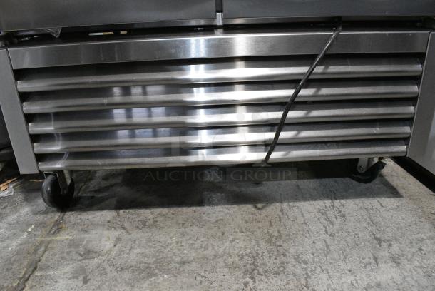 True T-35 Stainless Steel Commercial 2 Door Reach In Cooler on Commercial Casters. 115 Volts, 1 Phase. Tested and Working! - Image 5 of 9