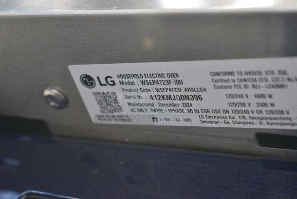 BRAND NEW SCRATCH AND DENT! 2024 LG WSEP4723F/00 Wall Mount Convection Oven. 120/208-240 Volts. - Image 10 of 11