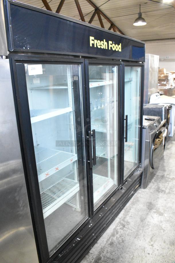 True GDM-72 Metal Commercial 3 Door Reach In Cooler Merchandiser w/ Poly Coated Racks. 115 Volts, 1 Phase. Tested and Working! - Image 1 of 9
