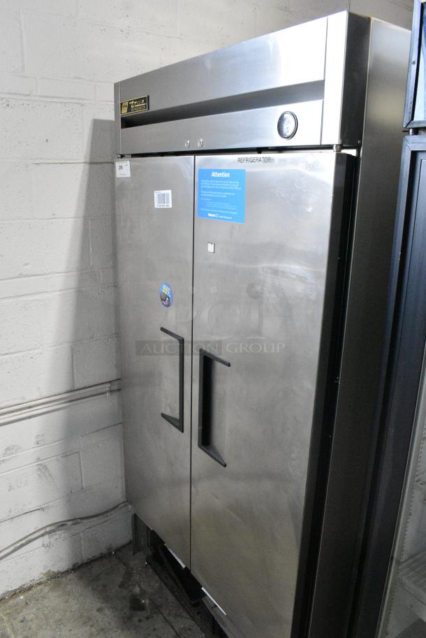 True T-35 Stainless Steel Commercial 2 Door Reach In Cooler. 115 Volts, 1 Phase. Tested and Powers On But Does Not Get Cold - Image 1 of 8