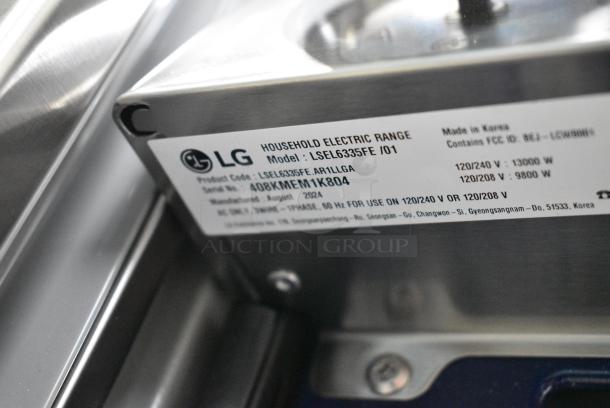 BRAND NEW SCRATCH AND DENT! 2024 LG LSEL6335FE/01 Stainless Steel Electric Powered 4 Burner Range w/ Convection Oven. 120/208-240 Volts, 1 Phase. - Image 11 of 12