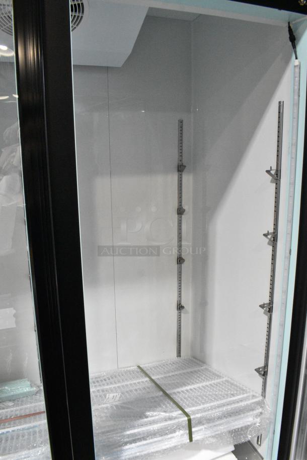 BRAND NEW SCRATCH AND DENT! 2024 Avantco 178GDC69HCB Metal Commercial 3 Door Reach In Cooler Merchandiser. 115 Volts, 1 Phase. Tested and Working! - Image 9 of 10