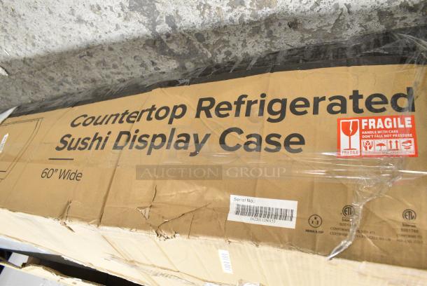 BRAND NEW SCRATCH AND DENT! Emperors Select 478CSD60HC Metal Commercial Countertop Refrigerated Sushi Display Case. See Pictures for Damage. 115 Volts, 1 Phase. Tested and Powers On But Does Not Get Cold - Image 3 of 5