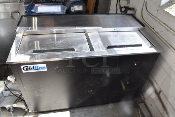 BRAND NEW SCRATCH AND DENT! Coldline BBC-50 Metal Commercial Back Bar Bottle Cooler w/ 2 Sliding Lids. 115 Volts, 1 Phase. Tested and Working! - Image 2 of 9