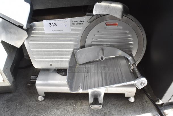 Avantco 177SL310 Metal Commercial Countertop Meat Slicer w/ Blade Sharpener. 115 Volts, 1 Phase. Tested and Working! - Image 1 of 8