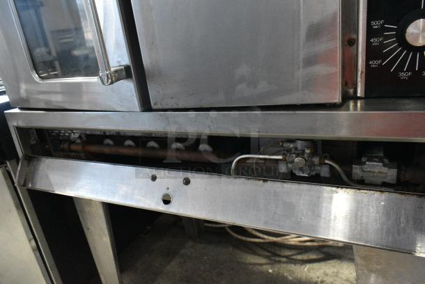 Garland TG3 Stainless Steel Commercial Natural Gas Powered Full Size Convection Oven w/ View Through Door, Solid Door, Thermostatic Controls and Metal Legs. 80,000 BTU. - Image 7 of 8