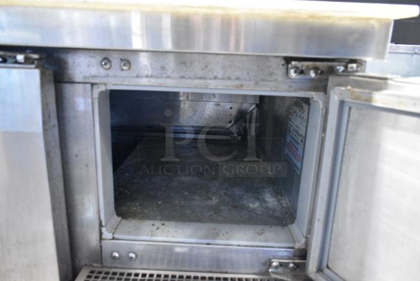 Continental CPA118 Stainless Steel Commercial Pizza Prep Table w/ Stainless Steel Drop In Bins. 115 Volts, 1 Phase. Tested and Working! - Image 10 of 16